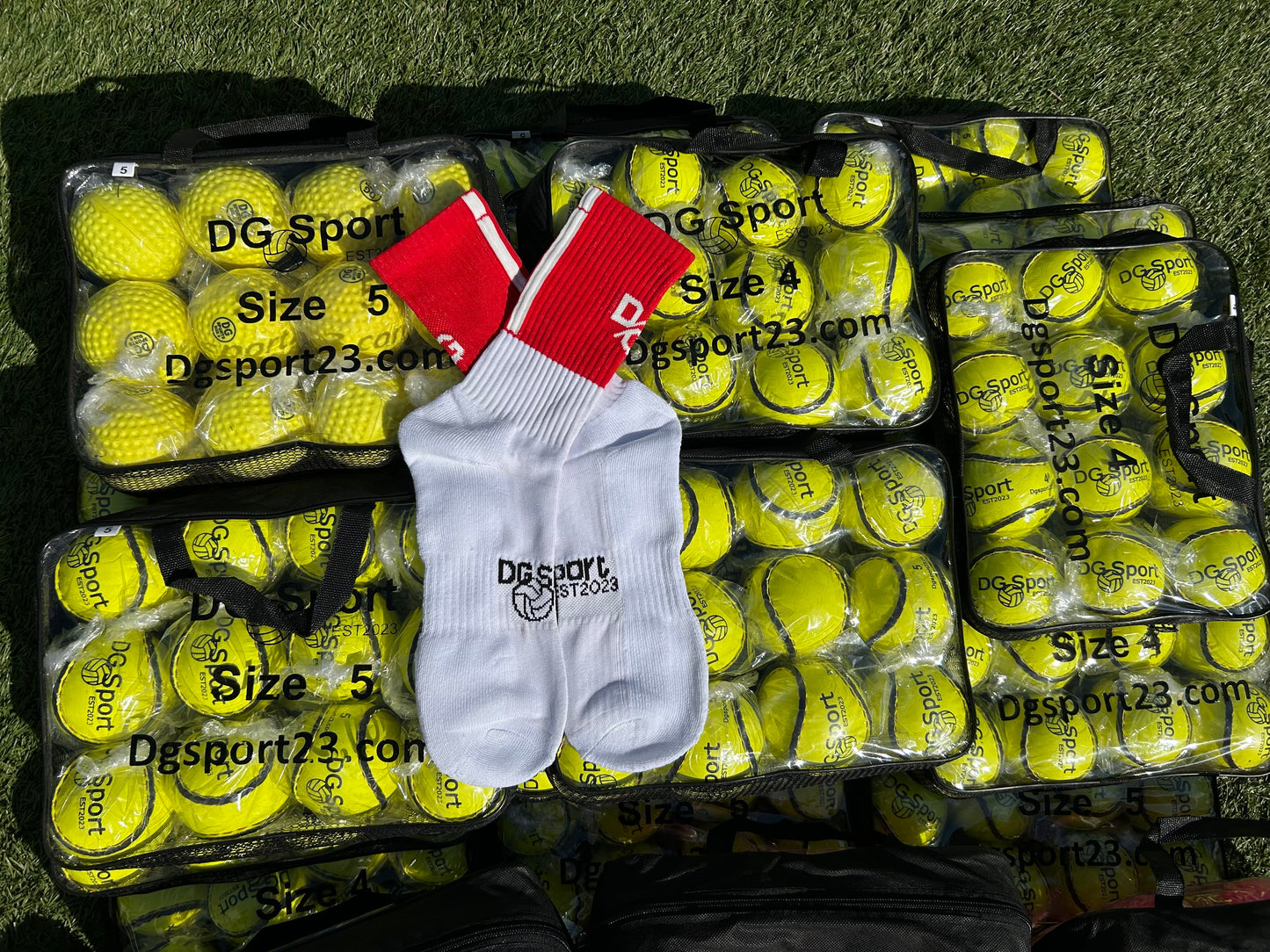 Red+White D/G socks