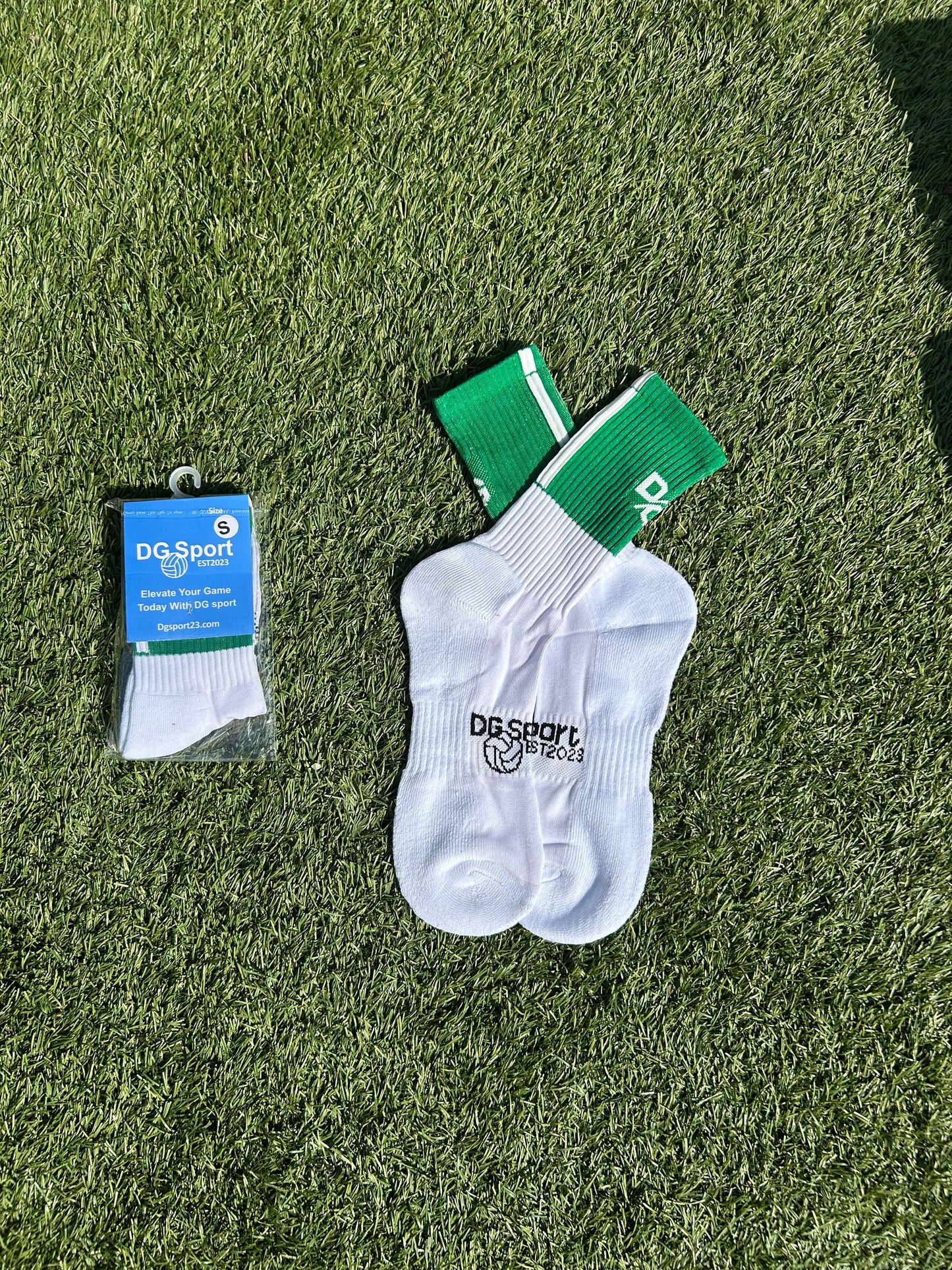 Green+White D/G socks