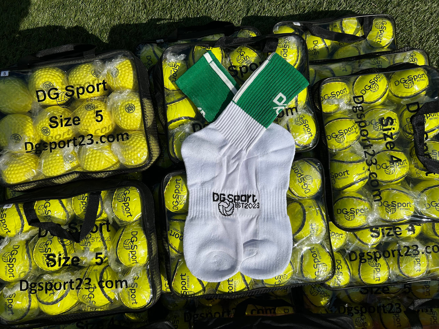 Green+White D/G socks