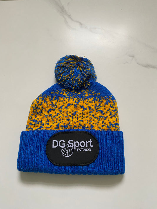 Dg sport Blue and yellow kids bobble hat